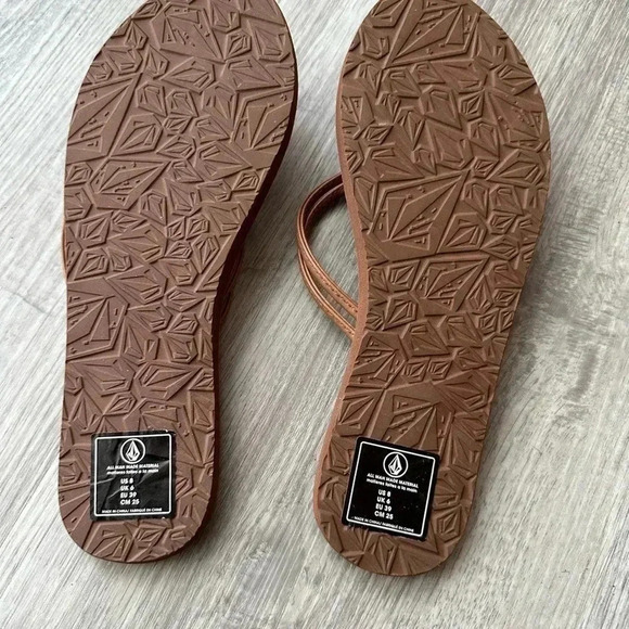 Volcom minimalistic flip flops NWT SZ 8 - Picture 3 of 4